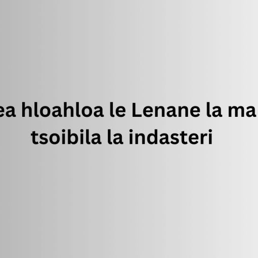 Motho ea hloahloa le Lenane la mangolo-tsoibila la indasteri