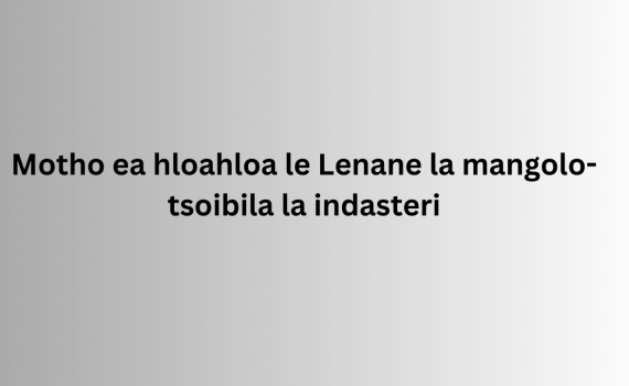 Motho ea hloahloa le Lenane la mangolo-tsoibila la indasteri