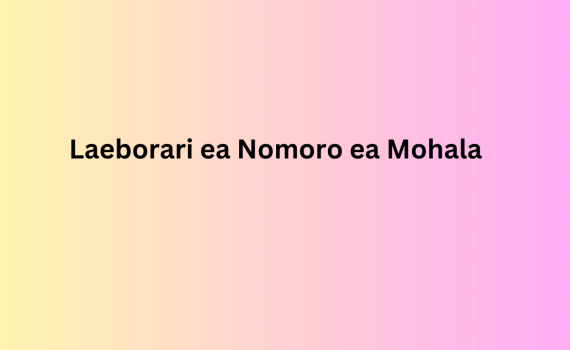 Laeborari ea Nomoro ea Mohala