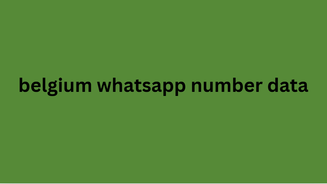 belgium whatsapp number data