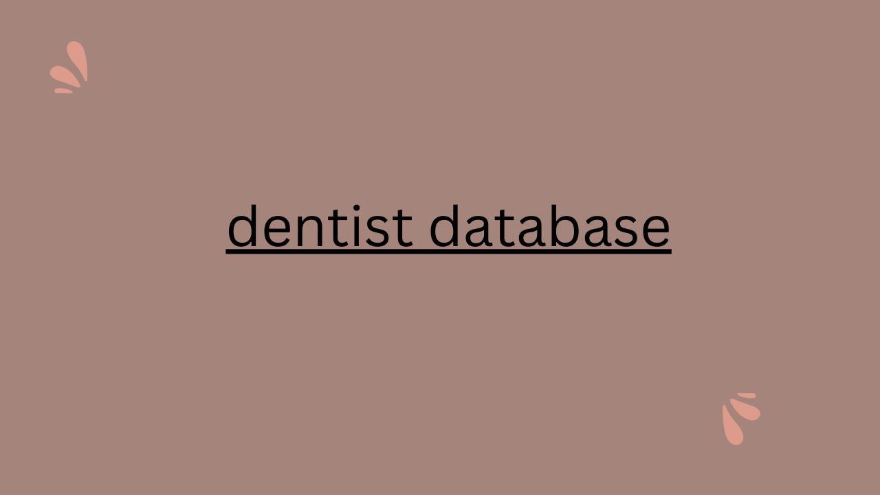 dentist database