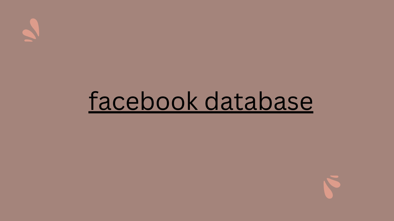 facebook database