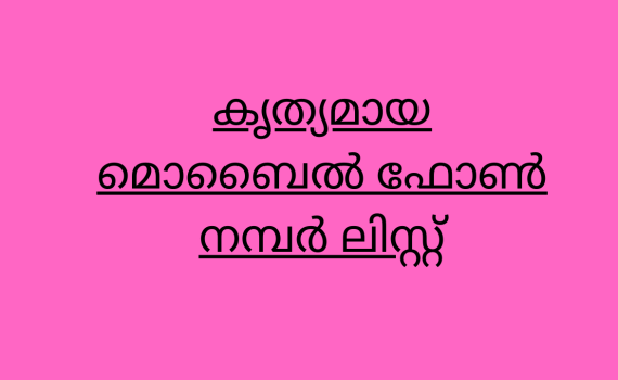 കൃത്യമായ മൊബൈൽ ഫോൺ നമ്പർ ലിസ്റ്റ് (1)