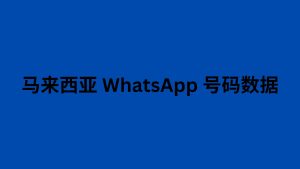 马来西亚 WhatsApp 号码数据 