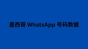 墨西哥 WhatsApp 号码数据 