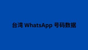 台湾 WhatsApp 号码数据 