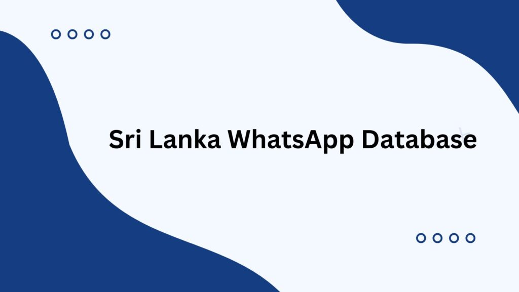 Sri Lanka WhatsApp Database