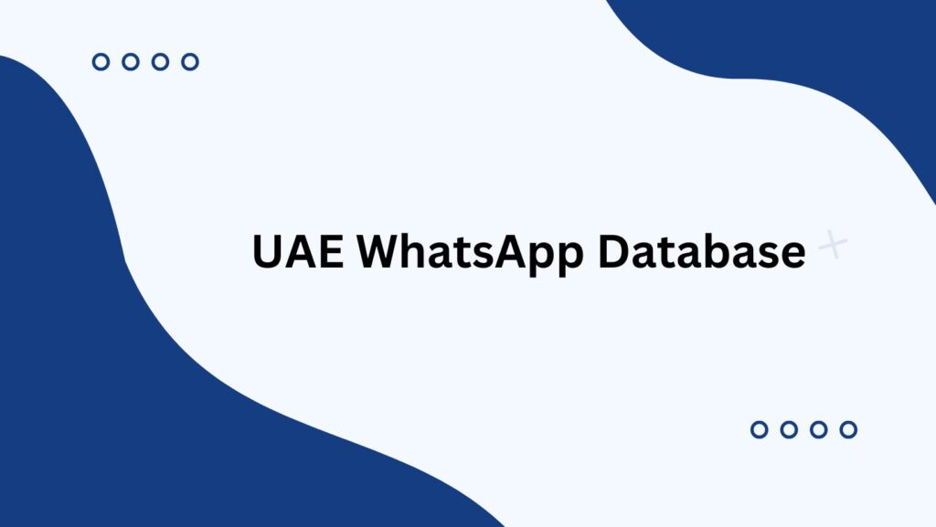 UAE WhatsApp Database