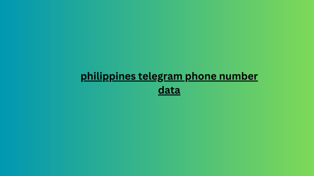 philippines telegram phone number data